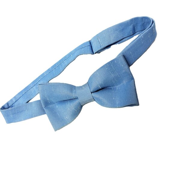 After Six Powder Pastel Blue Bow Tie  Matte Finish Vintage 80's - Picture 4 of 9